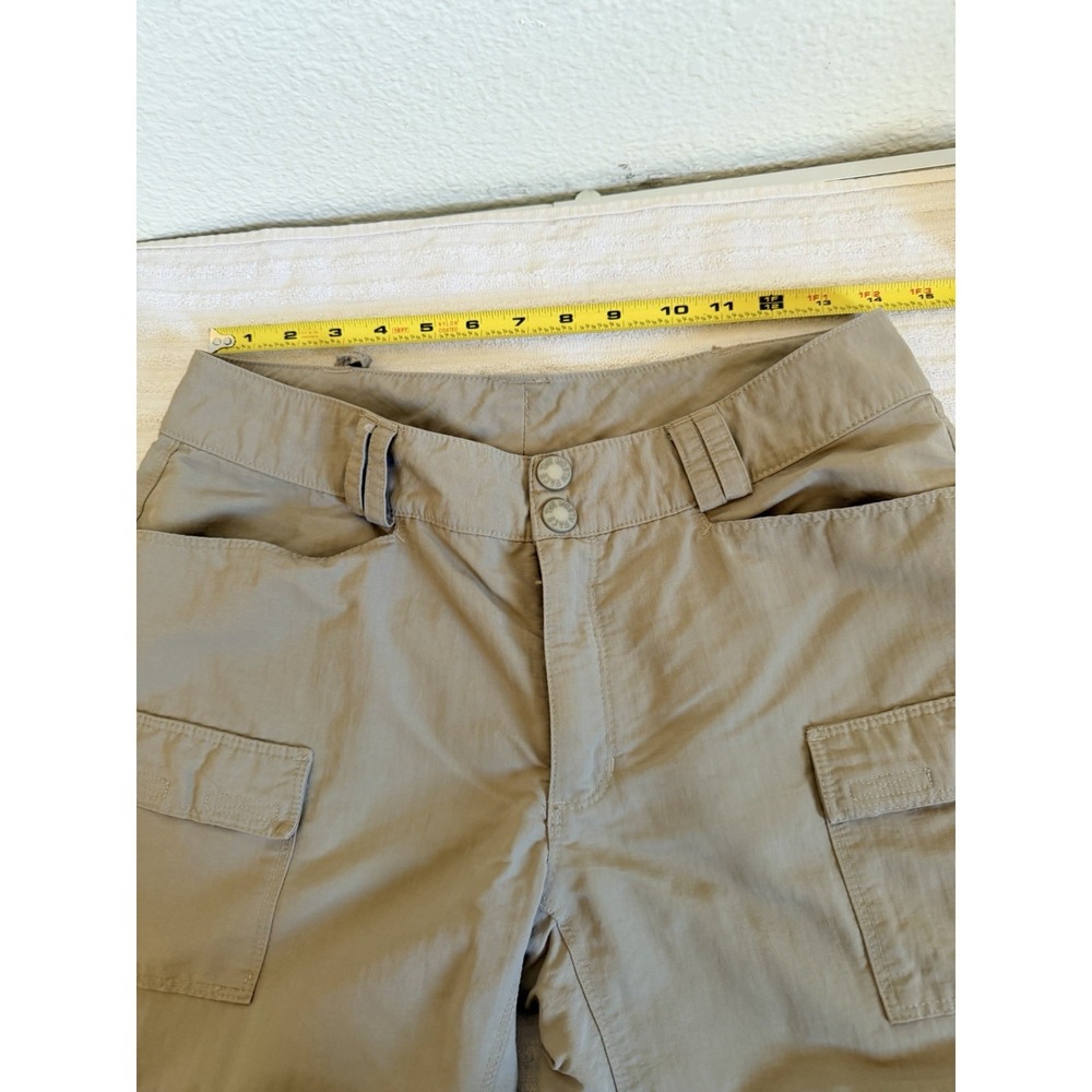 The North Face Womens Cargo Pants Size 8 Convertible Hiking Nylon Tan - Picture 14 of 16